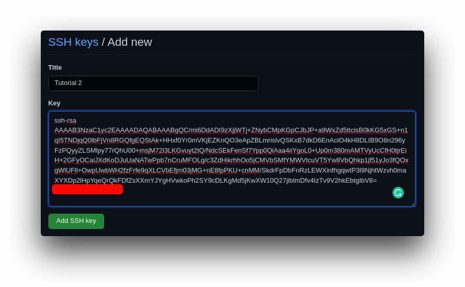 GitHub Add SSH Key 2