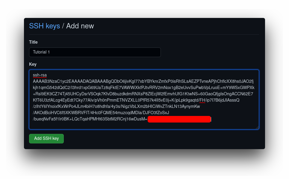 GitHub Add SSH Key