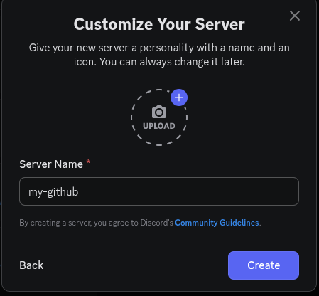 Discord Create Server