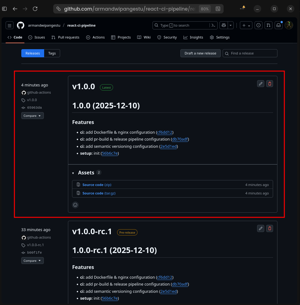 GitHub Tag Release 2