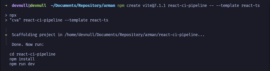 NPM Create Vite React