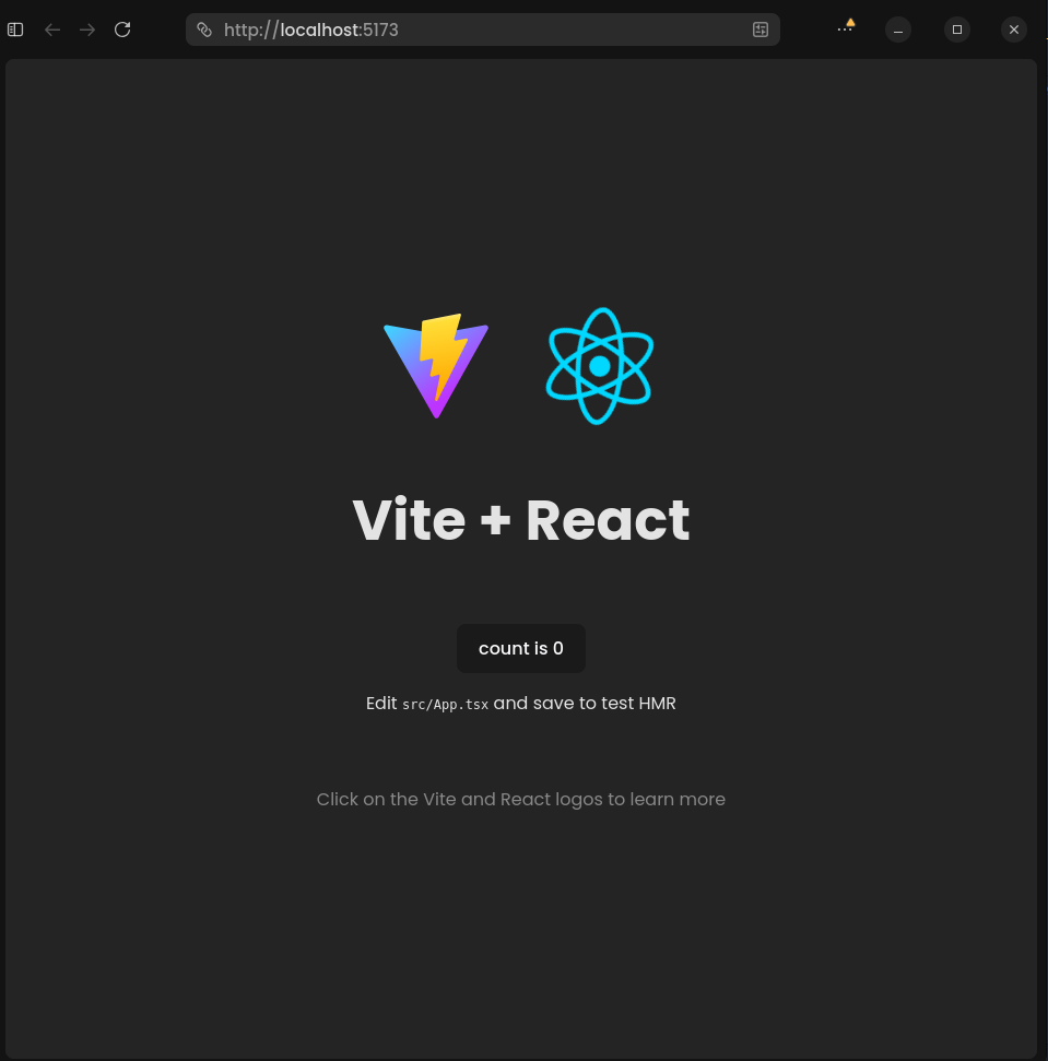 Vite Default Page