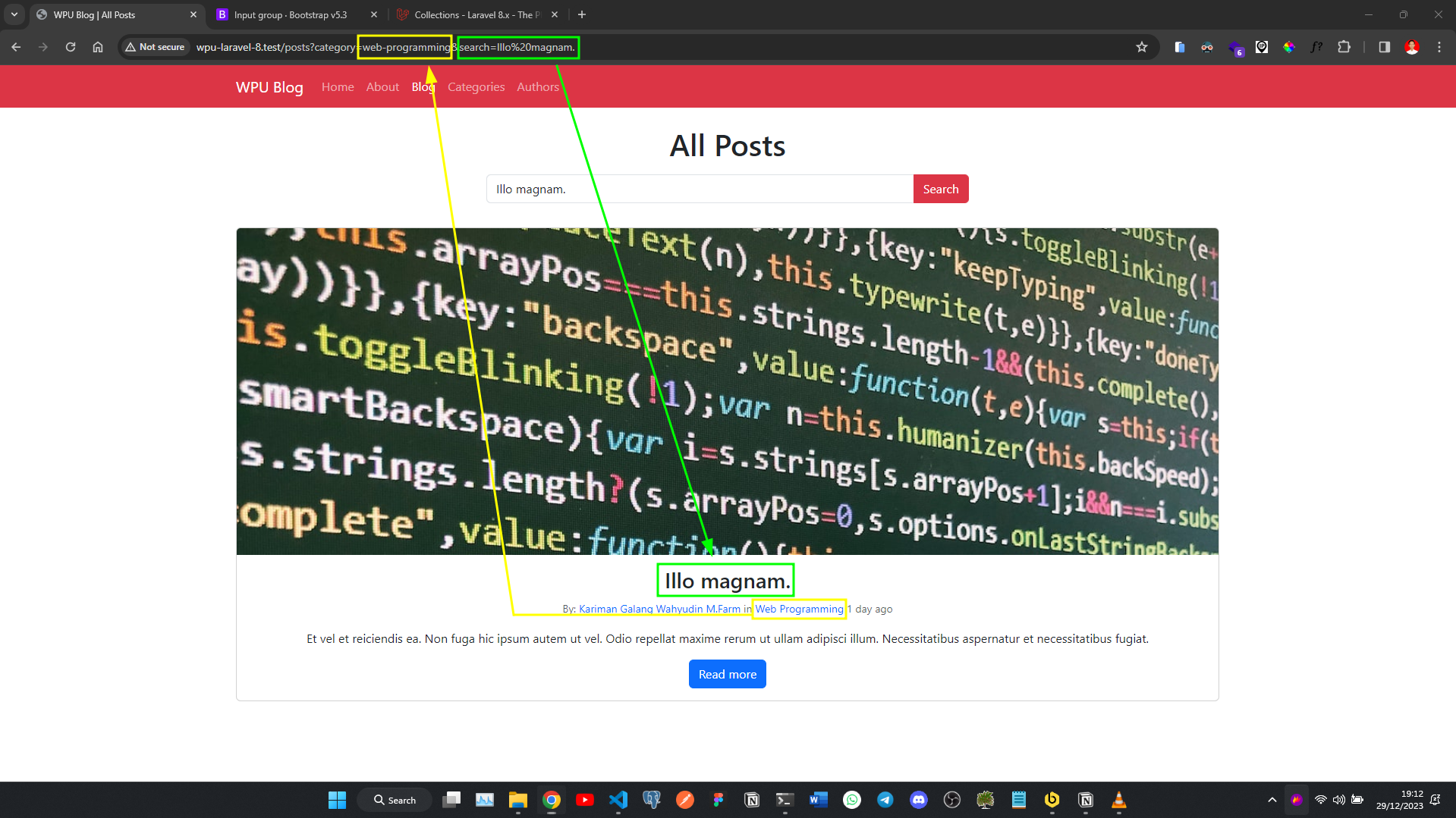 Post Filter Category and Title