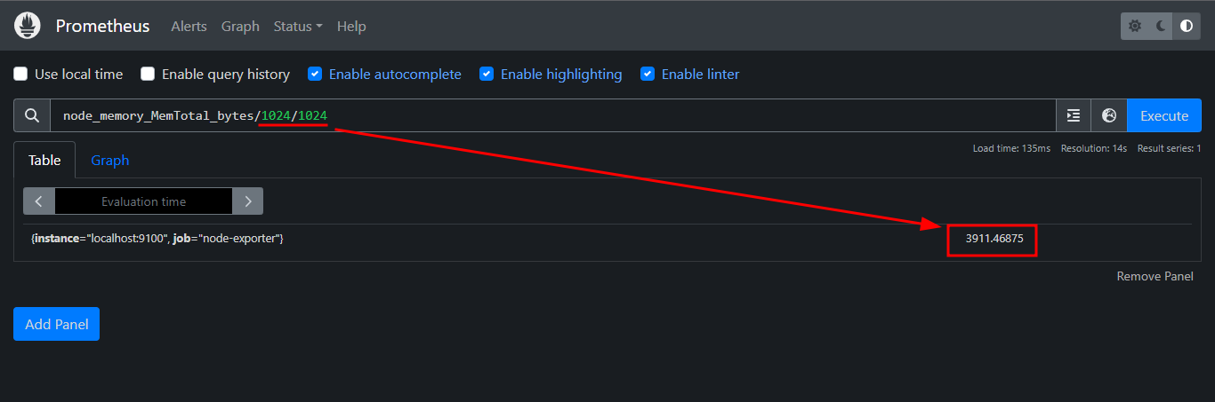 Node Exporter Query Memory Konversi