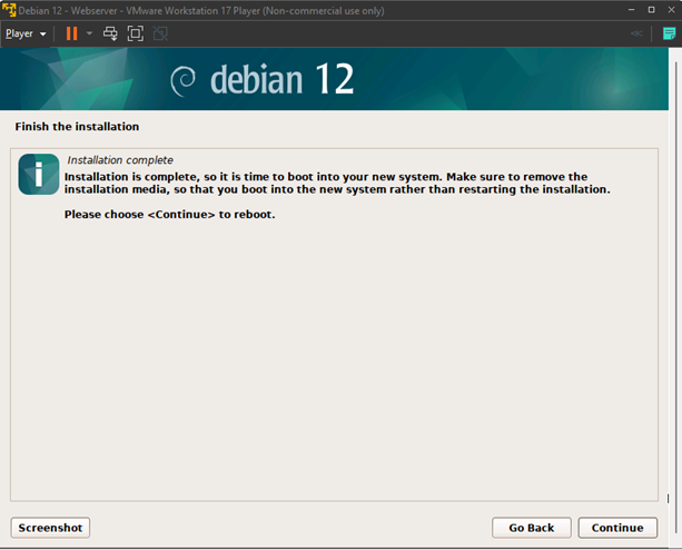 Finish the installation